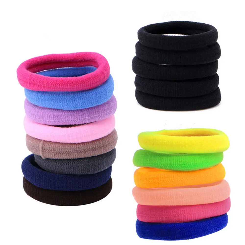 50x Women Girls Rubber Hair Rope Seamless Hair Ties Hair Band Hair Accessories