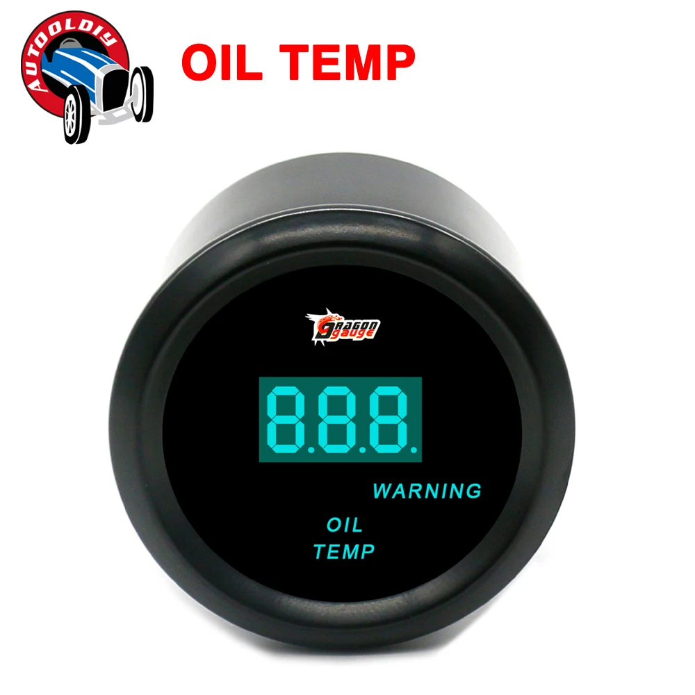 52mm 2 Inch Car Motorcycle Oil Temperature Gauge Digital Oil Temp Gauge