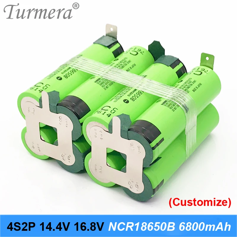4s2p аккумулятор 18650 шт ncr18650b 6800 мАч 16 8 в 14 4 В сварочный припой батарея для отверток