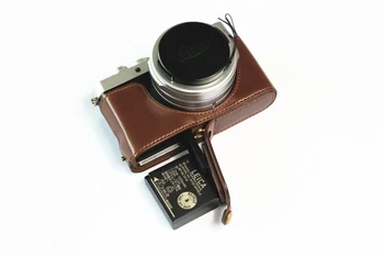 

PU leather case Half Body cover camere bag for Leica D-LUX7 D-LUX 7 D7 With Battery Opening