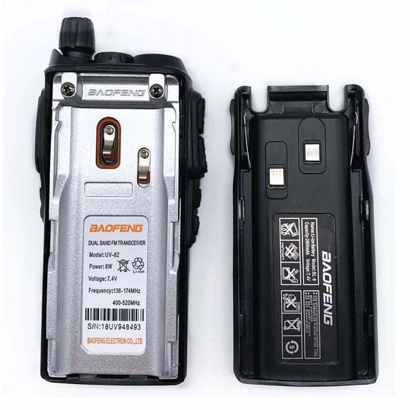 6 шт высокое Dual Band 8 Вт иди и болтай Walkie Talkie Baofeng UV 82 домофон 128CH Портативный Ham Радио