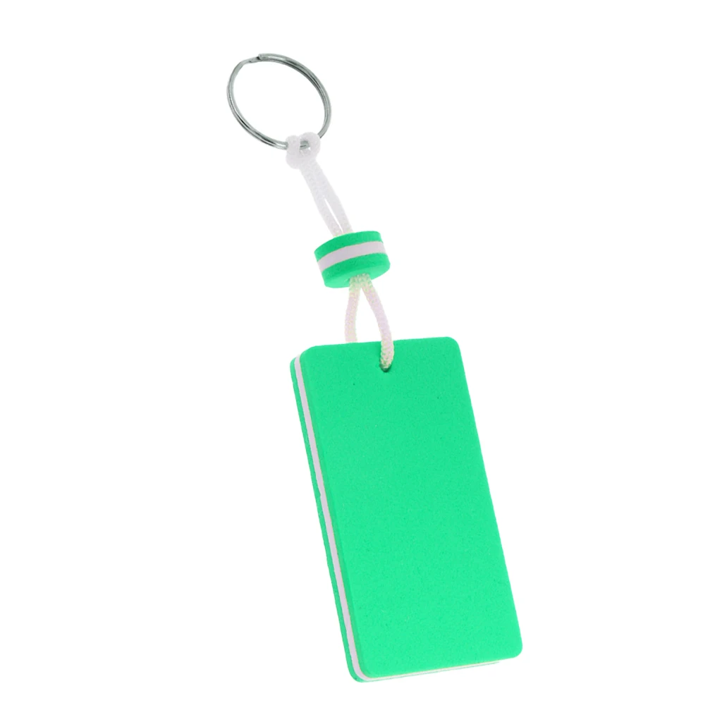 1 Pcs Rectangle Marine Outboard Floating Key Ring Keychain Swimming Beach Sailing Kayak Fishing Accessories Keyrings 