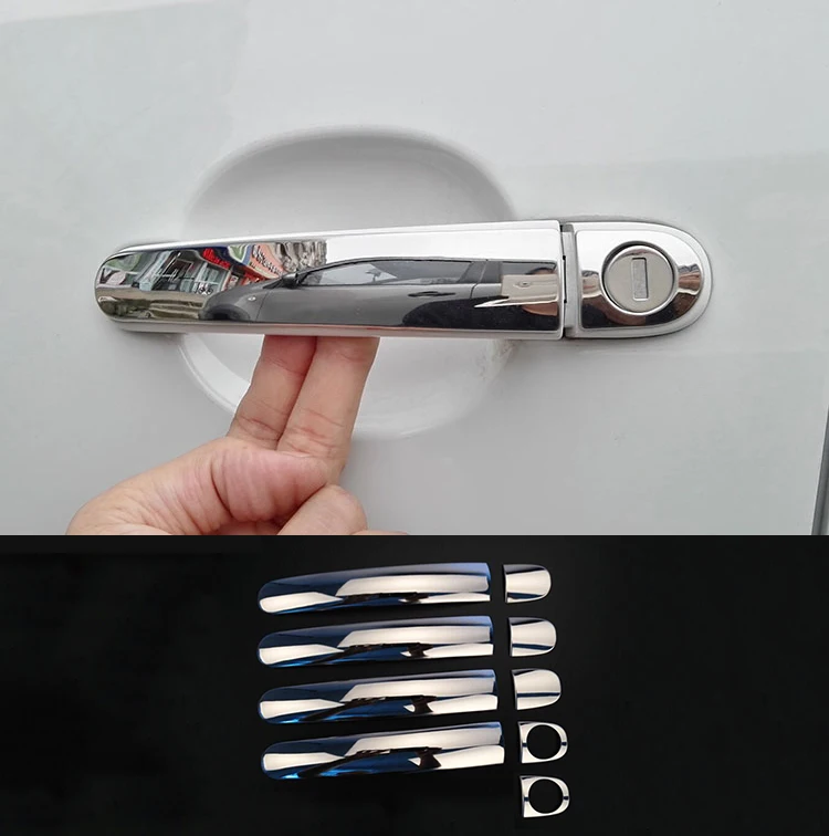

FIT FOR VW JETTA POLO TIGUAN 2011 2012 2013 2014 STAINLESS STEEL DOOR HANDLE COVER CAP TRIM MOLDING STYLING BEZEL