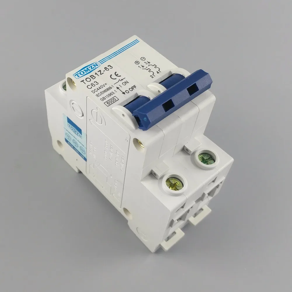2P 63A DC 440V автоматический выключатель MCB C кривой|mcb rating|mcb mccbmcb mini circuit breaker |
