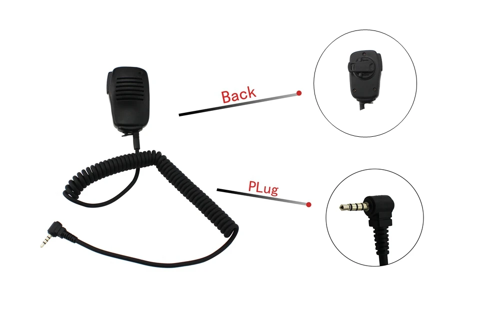 Mini Speaker Mic SM-25 Microphone PTT 1pin For Walkie Talkie Yaesu Vertex VX-1R 2R 3R 5R 150 160 180 210/A Two Way Radio 3.5mm