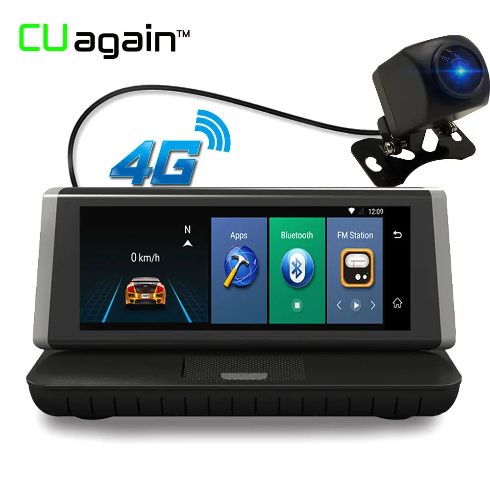 CUagain CU2 8 Night Vision DVR GPS Navigation Dash Cam 4G Wifi 1080 FHD Rear View