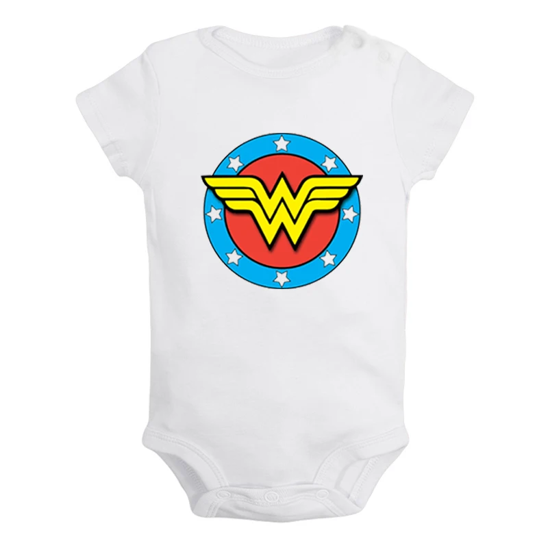 Animation Girl Power Wonder Woman Bat women Super women Newborn Baby Girl Boys Clothes Short Sleeve Romper Jumpsuit Outfits - Цвет: ieBodysuits1194W