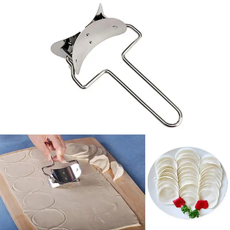 

New Stainless Steel Dumpling Wraper Mould, Dough Circle Roller Machine, Dumpling/Pie/Ravioli Maker, Cooking Pastry Cutters