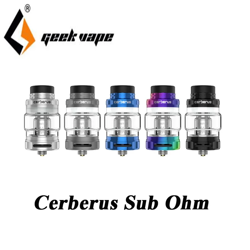 

Original Geekvape Cerberus Sub Ohm Tank Atomizer 2ml/4ml With Super Mesh 0.2ohm Coil Fit For Nova Box Mod