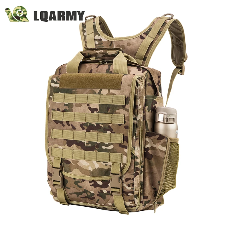 LQARMY Military Tactical Laptop Backpack Waterproof Multi function