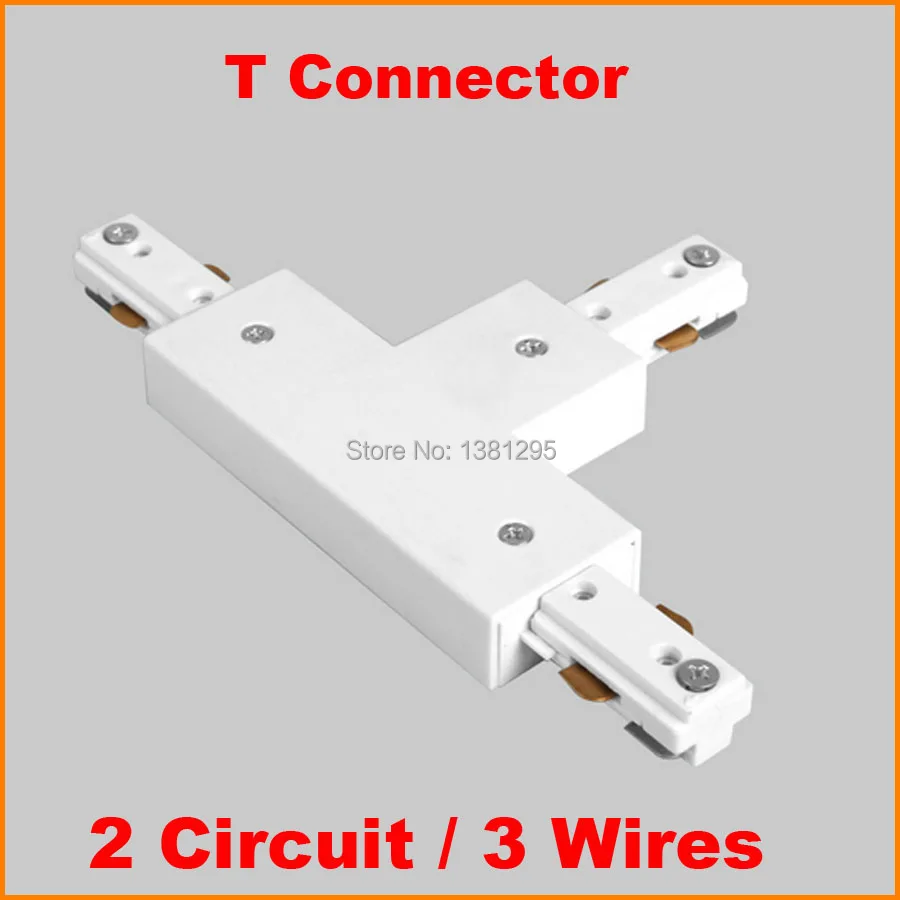 3 Wire 2 Circuit Led Lighting Track Rail T Shape Connector 3 Wire 2 Circuit Led Lighting Track Rail T Shape Connector Components Aluminum Accessories Black White In From Lights