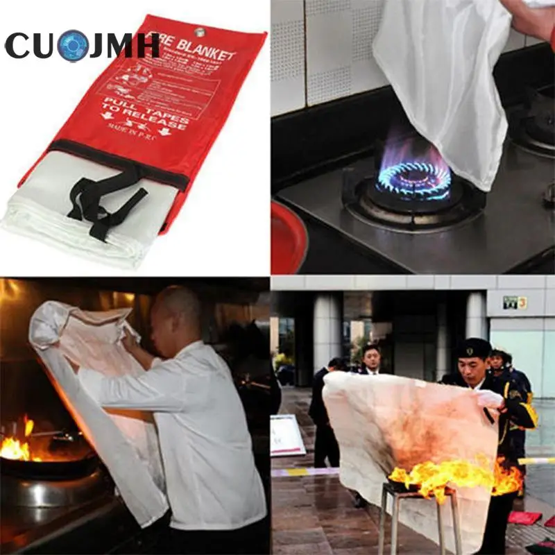 

Fire Blanket Emergency Survival Fire Shelter Safety Protector Extinguishers Tent 1MX1M Survival Fire Shelter Blanket