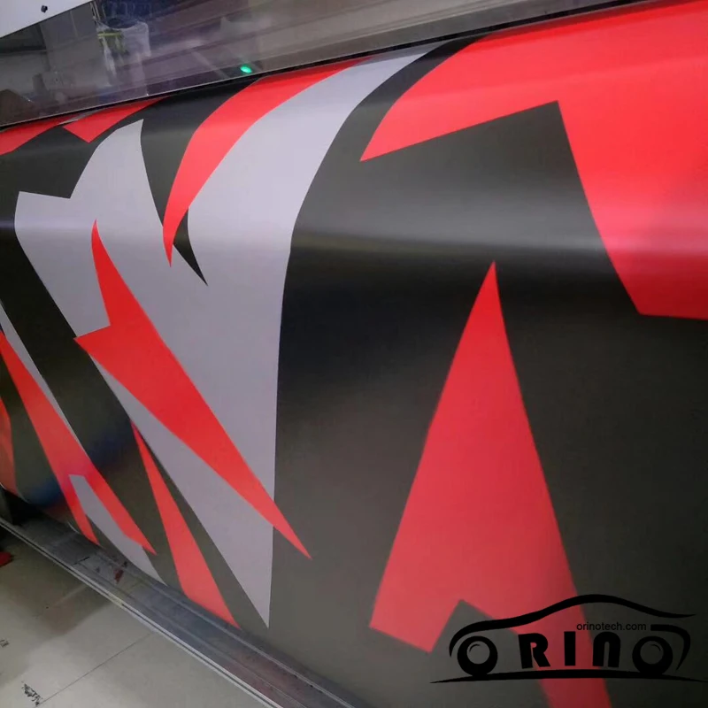 Black Red Grey Vinyl Wrap Film-2