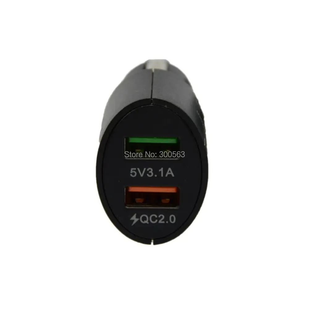 

Free shipping 35W 2-Port USB QC2.0 Car Charger Smart Qualcomm Quick Charge 2.0 charger Adaptive Charging Technology 5V 3.1A