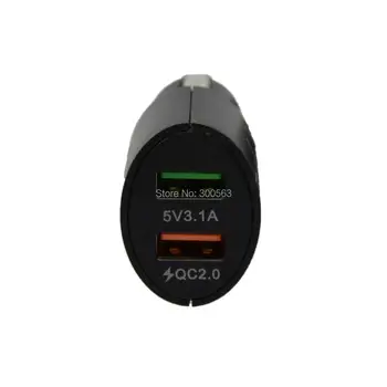 

Free shipping 35W 2-Port USB QC2.0 Car Charger Smart Qualcomm Quick Charge 2.0 charger Adaptive Charging Technology 5V 3.1A