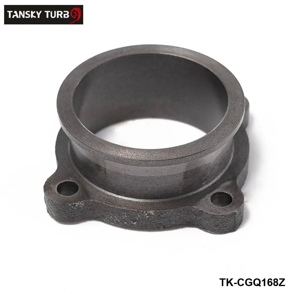 TANSKY -Cast iron 2.5" 4 bolt to 2.5" V Band Manifold Turbo Charge Adaptor Flange Conversion Convert Adapter TK-CGQ168Z