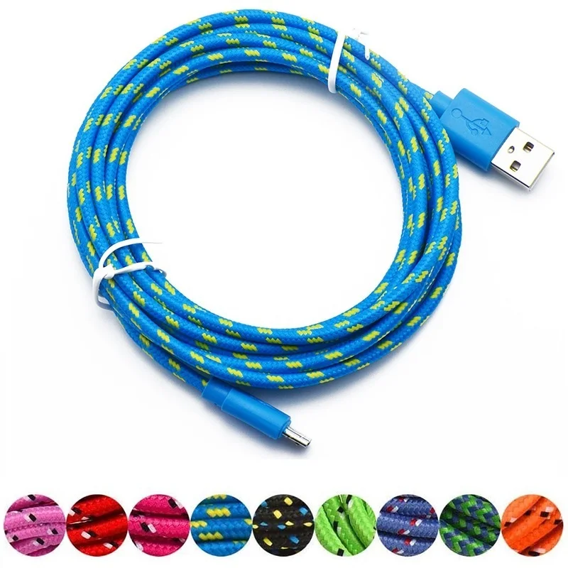 

1M Universal USB Charger Data Cable Hemp Rope Micro USB Charger Sync Cable Cord for Cell Phone for Samsung Xiaomi