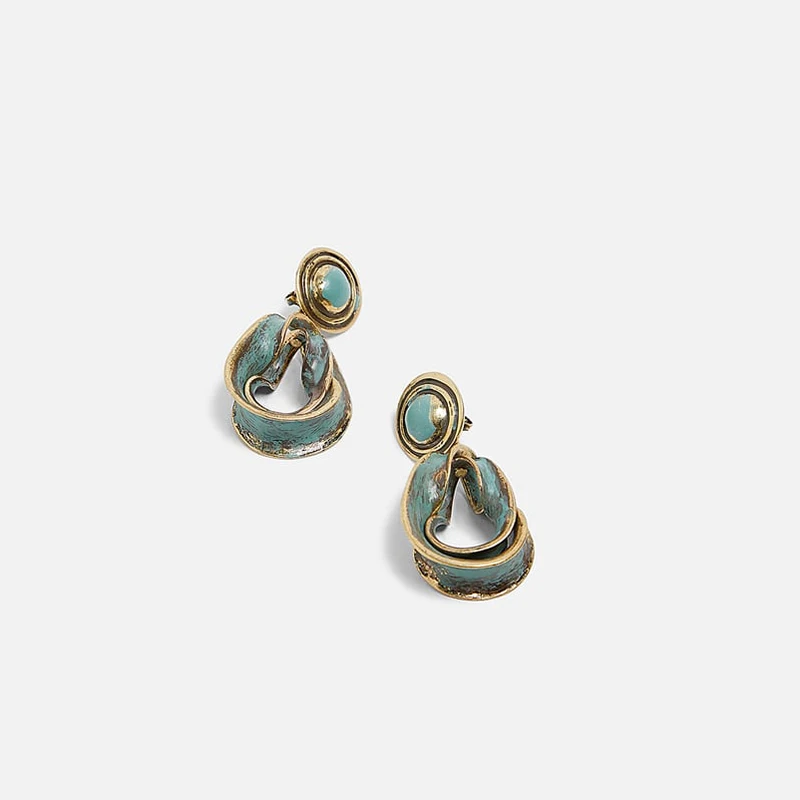 Женские винтажные серьги подвески ZA Bijoux Винтажные в этническом стиле для свадьбы