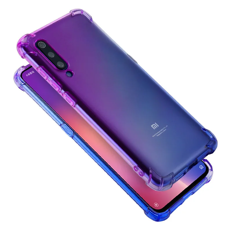 Прозрачный мягкий чехол с градиентом для Xiaomi Mi 9T Pro 9 SE Redmi K20 Note 7 6 GO чехлы воздушной