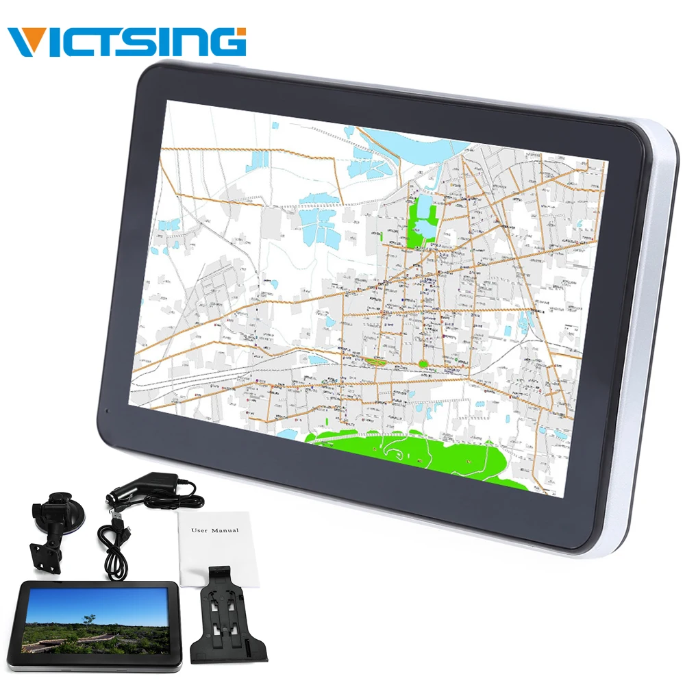 VicTsing 7-дюймовый автомобильный gps-навигатор бесплатные карты Win CE 6 0 плеер с