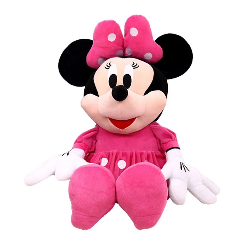 1pc 28cm Hot Sale Cute Mickey Mouse and Minnie Mouse Stuffed Soft Cartoon Animal Plush Toys Kids Love Dolls Classic Gifts