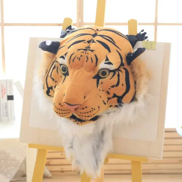 Большой размер Бенгальский рюкзак с головой тигра набитый плюшевой мультяшной