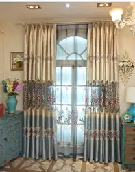 Новый элегантный китайский стиль гостиная исследование Вышивка Тюль Шторы s цветочной вышивкой роскошные современные