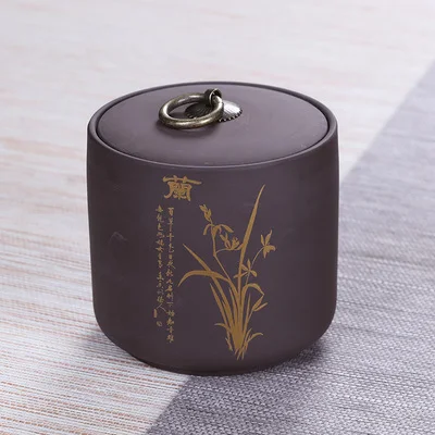 Fashion Sauce Storage Bottle Jars Storage Boxes with Lids Ceramic Storage Jar Chinese Style contenedores de alimentos cocina - Color: liujinlan