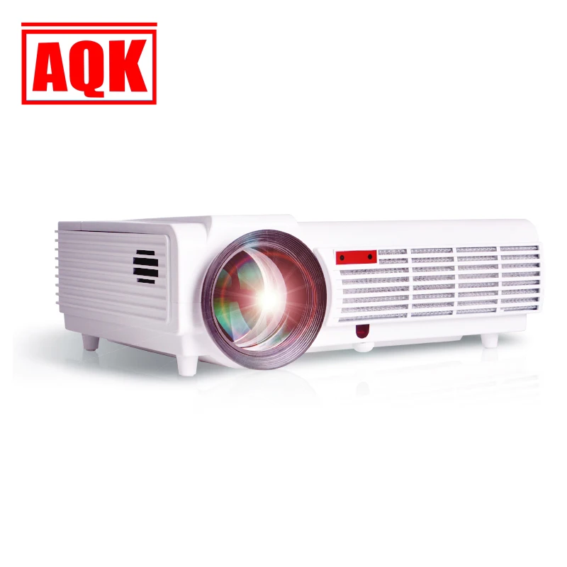 New Arrival! Brightness 5500 Lumens Long life LED lamp Full HD LED home cinema projector 3D lcd Multimedia video game Projector Wholesale Computer & Office