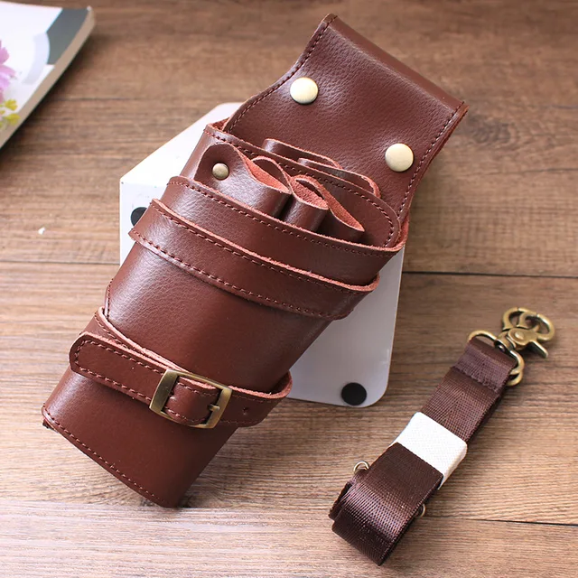 천연 가죽 헤어 케어 도구를 위한 조직적이고 편안한 휴대용 수납 솔루션