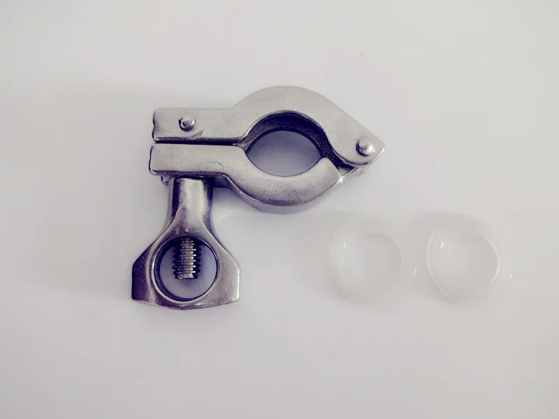 

3/4"(19mm)OD25.2 With Silicone Gasket 2Pcs Sanitary TriClamp SS304 Middle Type Ferrule Flange, Sanitary Fitting For Home Brewing