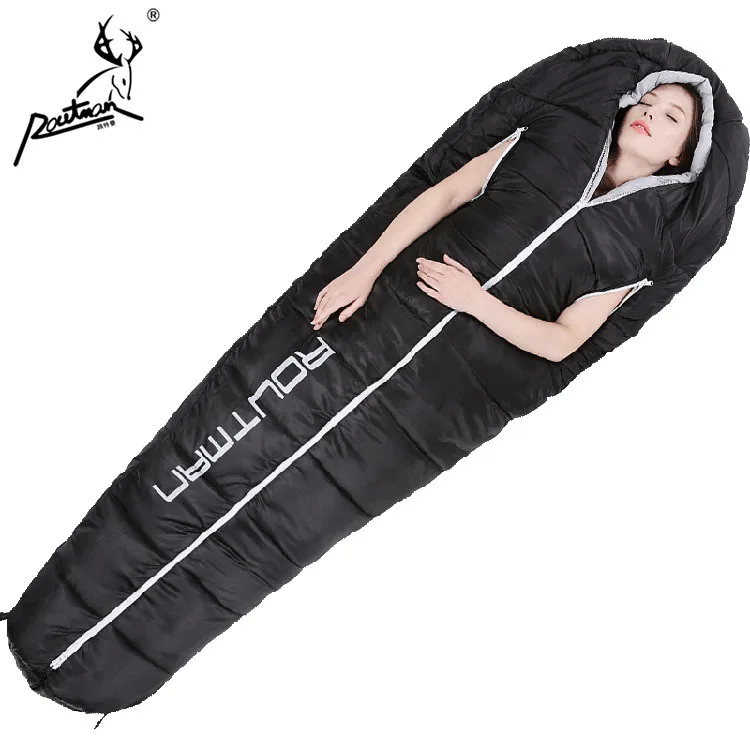 

Single Adult sleeping bag outdoor thick warm adult spring and autumn winter camping cotton sleeping bag