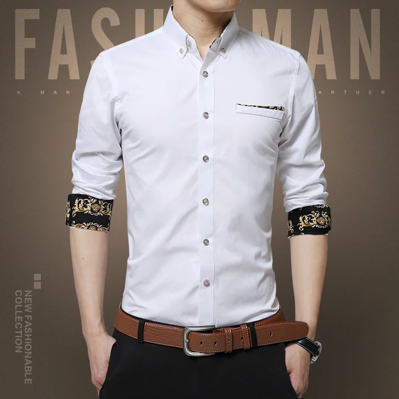 2016 Fall fashion brand men's clothing Slim men's ...
