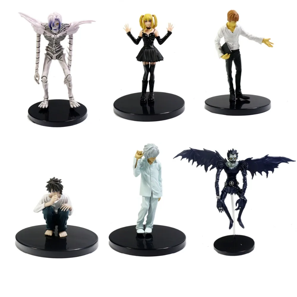6pcs Lot Death Note Ryuk Ryuuku Rem Action Figure Loose Free Shippingin Action & Toy Figures