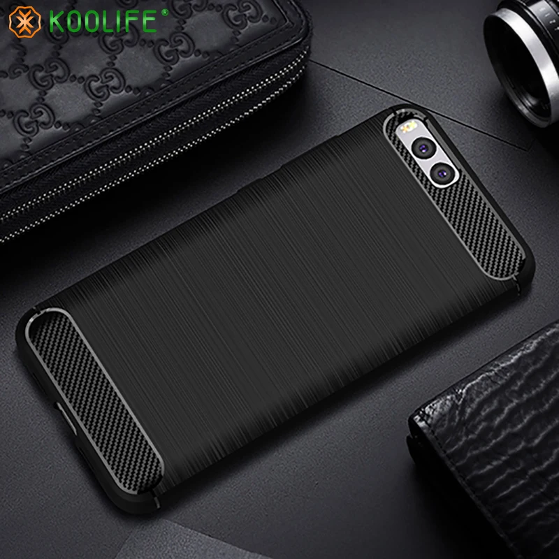 Case for Xiaomi Mi 6 Luxury Silm Brushed Silicone+Carbon Fiber Full Protector Back Cover Xiaomi6 Xiao Mi6 Phone Coque |