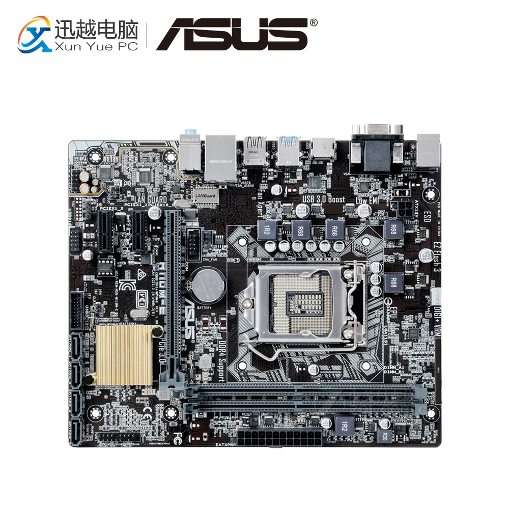 

Asus H110M-E Desktop Motherboard H110 Socket LGA 1151 i7 i5 i3 DDR4 32G SATA3 USB3.0 Micro-ATX