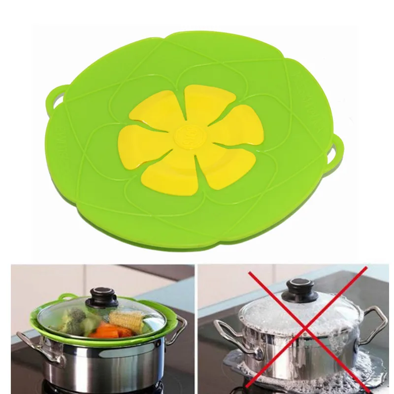 

New Kitchen Gadgets Flower Silicone Lid Spill Stopper Pot Bowl Cover Anti-overflow Cooking Pot Lids Utensil For Cookware U2