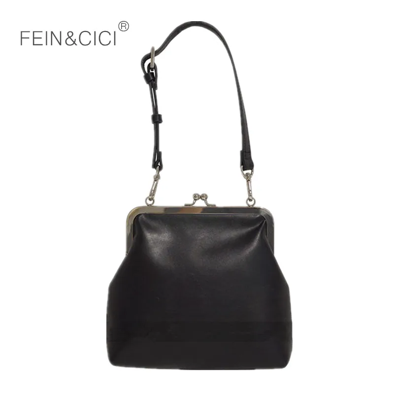 

Retro vintage party Clutch women female frame bag leather shoulder handbag 2018 luxury brand new japan style drop shipping