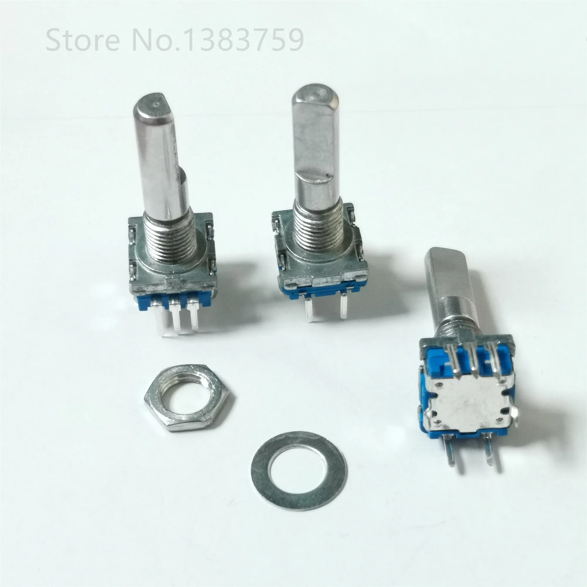 

2pcs 360° encoder switch EC11 digital pulse potentiometer 20 positioning number 20 pulse handle length 25MM
