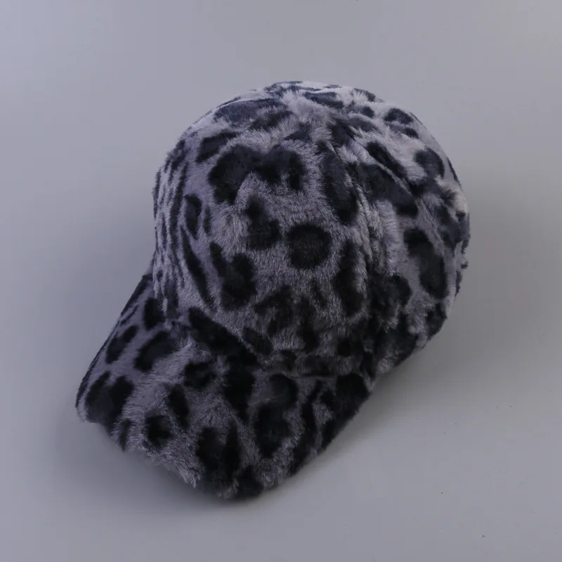2018 Gorra Neymar Factory Direct Sale Leopard Plush Ms. Qiu Dong Han Edition Joker Thickening Warm Cap Wholesale Baseball Hat 