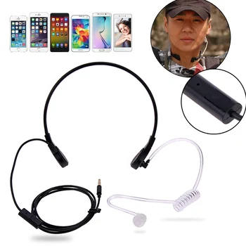 

1pin 3.5mm Throat Mic Microphone Covert Acoustic Tube Earpiece Headset For Samsung/HTC/LG/Blackberry/MOTORO Smart Phone Earphone