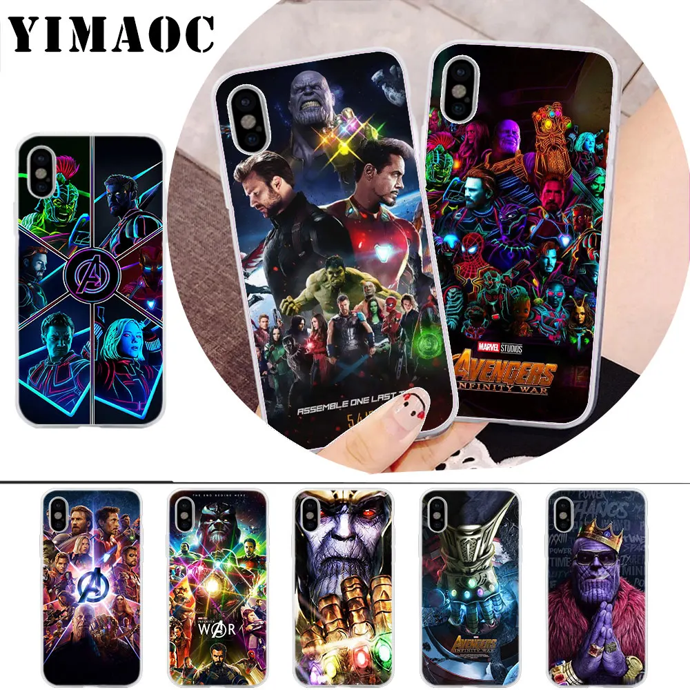

YIMAOC Marvel DC Super Hero Avengers Infinity War Soft Silicone Case for iPhone X r s Xr Xs Max 8 7 6S 6 Plus 5 5s SE