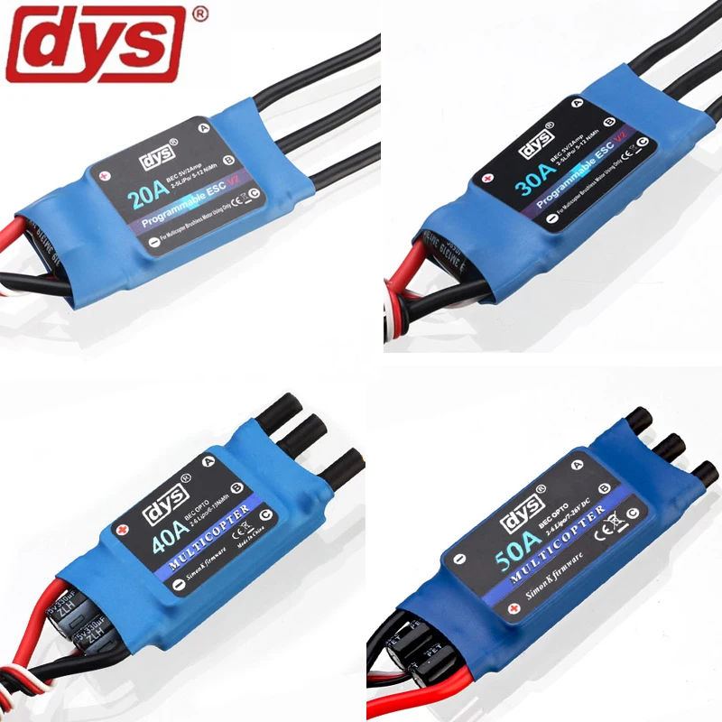 Оригинальный контроллер скорости DYS 10A/20A/30A/40A 2-6S (Прошивка Simonk) ESC для