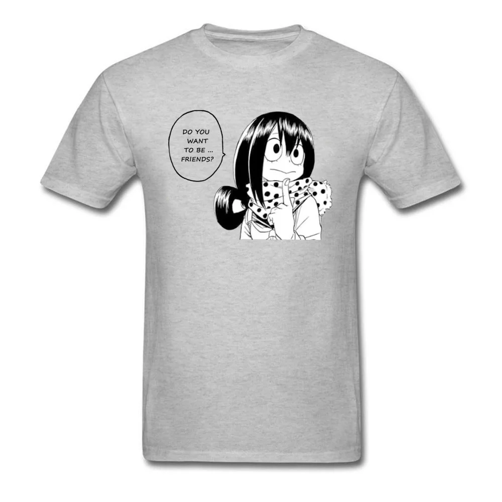 

My Hero Academia Froppy Anime Manga Tshirt Ahegao Zero Two Waifu Round Neck 100% Cotton Mens Top T-shirts Japanese Comic