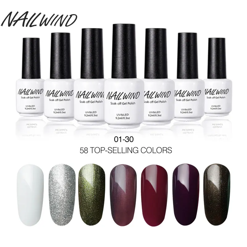 NAILWIND белый флакон богиня цвет серии 01 30 лак для ногтей гель УФ светодио дный