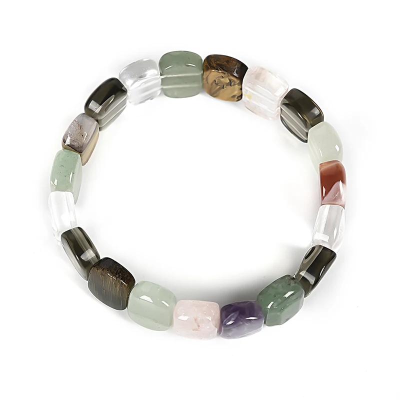 

Five color pearl and Smooth 5.7 mm thickness and Hand-made Jasper gem bracelet, can give your lover