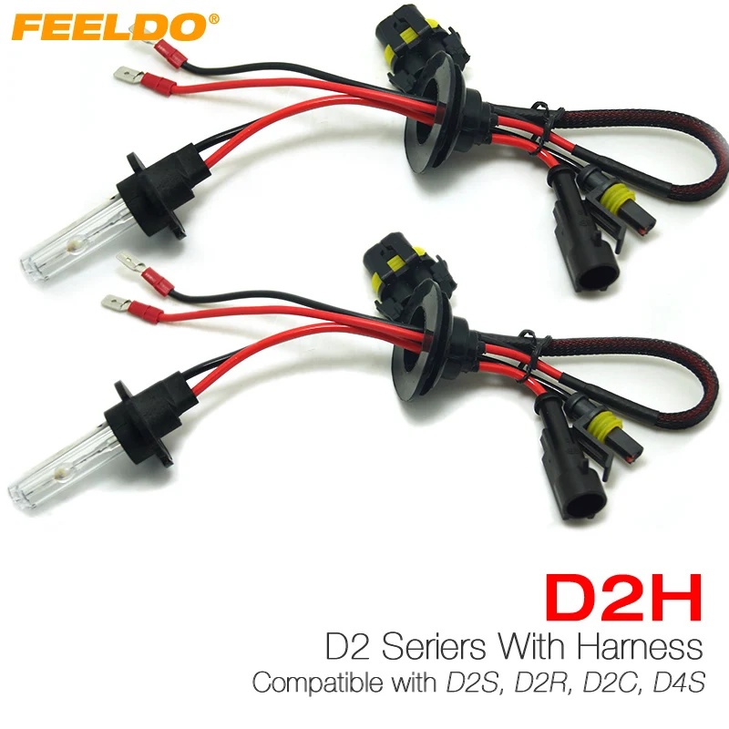 FEELDO 1 пара 35 Вт D2H HID Ксеноновые светильник пы совместимые с D2S/D2R/D2C/D4S для