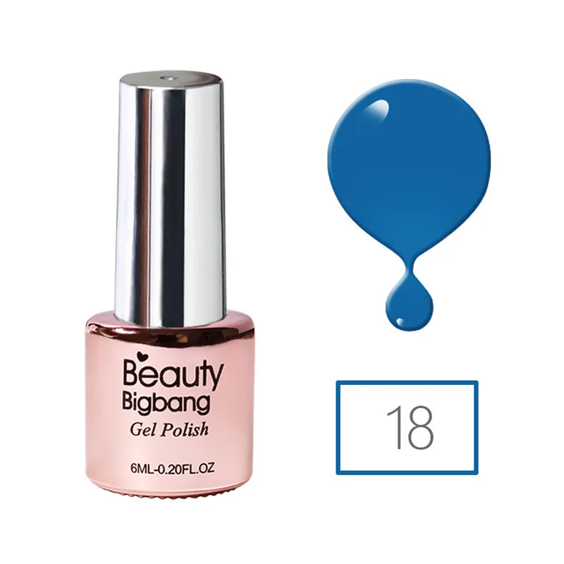 BeautyBigBang 6 мл синий Гель-лак для ногтей УФ светодиодный гель-лаки для гель-лаков для аксессуары для ногтей маникюрный Топ замачиваемый синий гель для ногтей