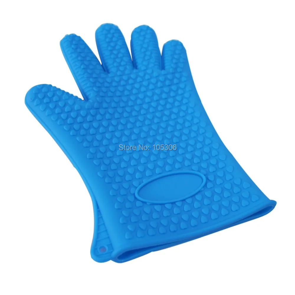 

Heat Resistant Thick Silicone Microwave Oven Glove Cooking Baking Tools BBQ Oven Insulation Gloves Pot Holder Kitchen Bakeware