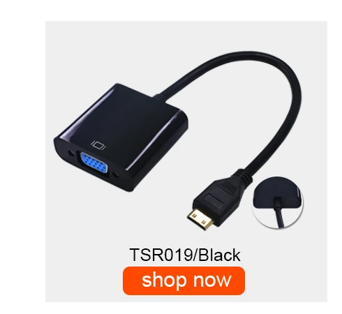 TISHRIC MINI HDMI TO VGA HDMI VGA Adaapter 1080P цифро-аналоговый аудио конвертер HDMI кабель для ноутбука tv Box проектор